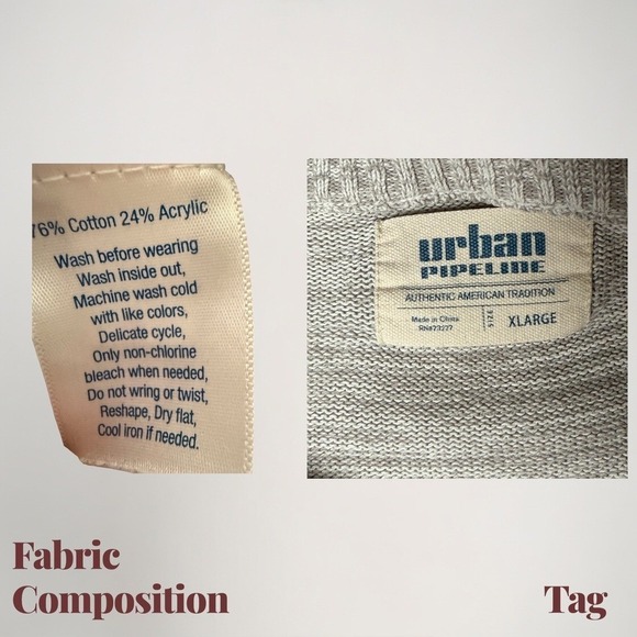 Urban Pipeline Mens 1/4 Zip Striped Old Money Sweater Size XL Gray Preppy Layers - Picture 7 of 16